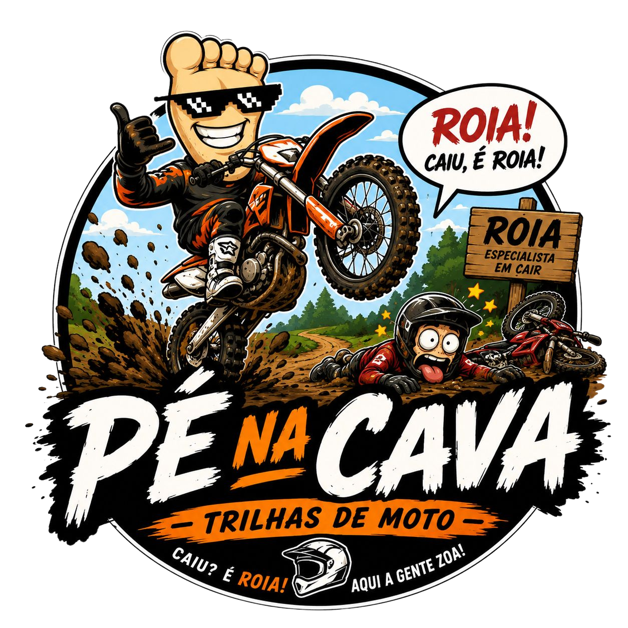 Logo Pé na Cava Trilhas de Moto